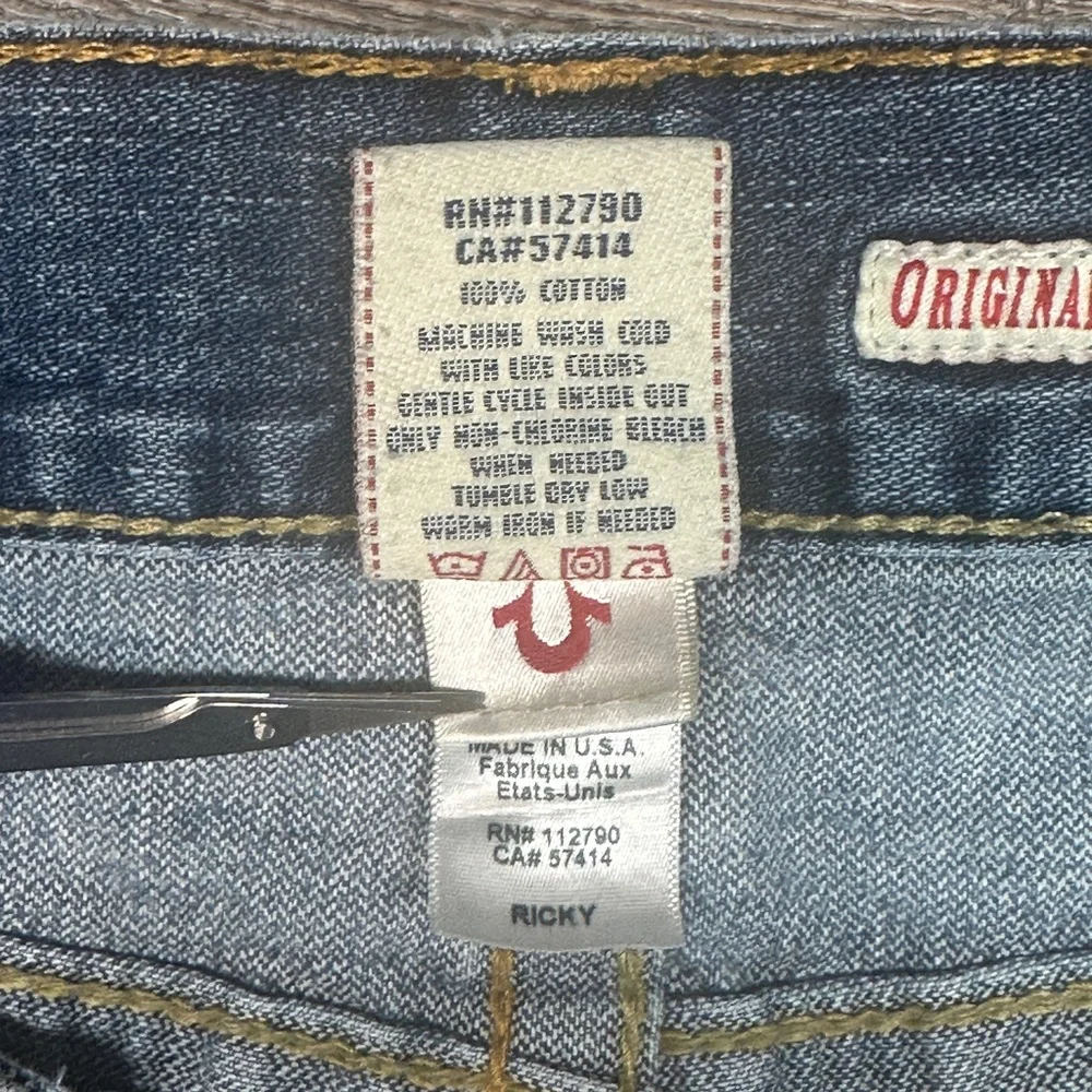 Y2K True Religion Jeans - Ricky - Made USA Straight Leg - Size 38 Vintage